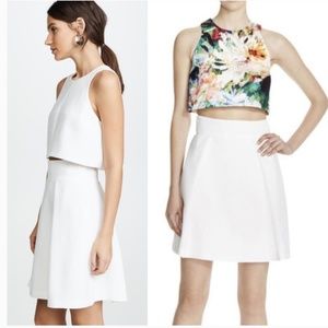 Black Halo Sanibel White Skirt